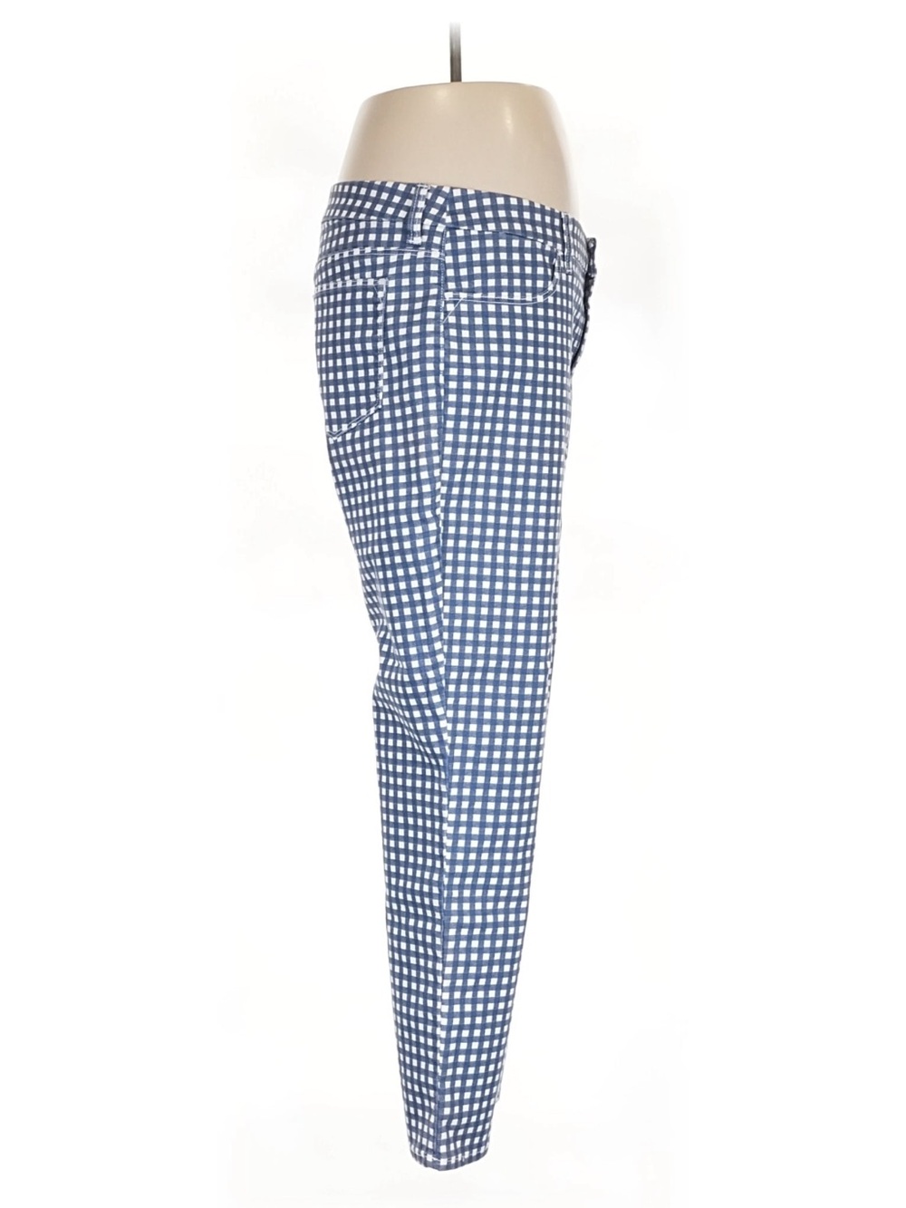 Chico’s Gingham Blue & White Pants - Picture 3 of 6